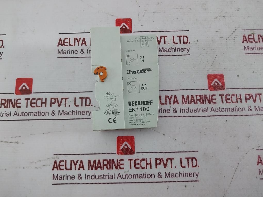 Beckhoff Ek1100 Coupler Ethercat Terminal 10Atex0075X Awg 28-14