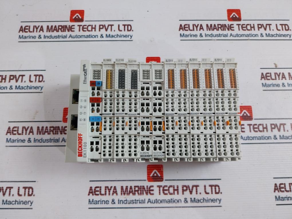 Beckhoff Ek1100 Ethercat Coupler W/El9011/ El9576/ El9100/ El1809/ El9189 Module