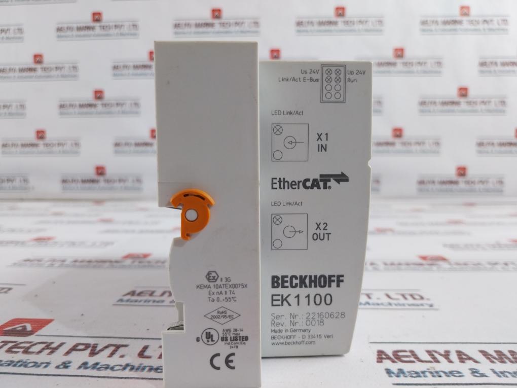 Beckhoff Ek1100 Ethercat Coupler W/El9011/ El9576/ El9100/ El1809/ El9189 Module