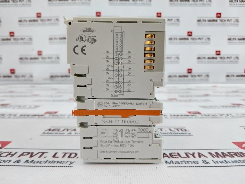 Beckhoff Ek1100 Potential Distribution Terminal,Awg 28-14