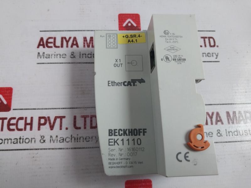 Beckhoff Ek1110 Ethercat Extension Awg 28-14 Rev Nr 0017