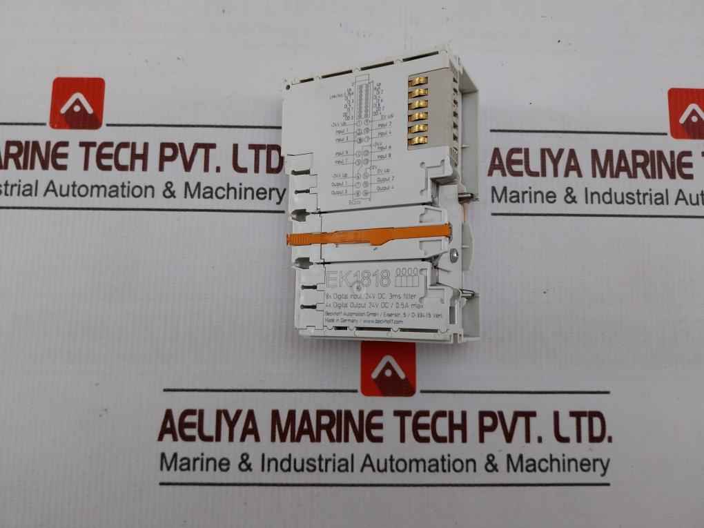 Beckhoff Ek1818 Ether Cat Coupler With Integrated Digital Inputs/output 24v Dc