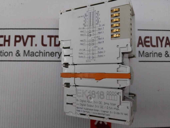 Beckhoff Ek1818 Ether Cat Coupler With Integrated Digital Inputs/output 24v Dc