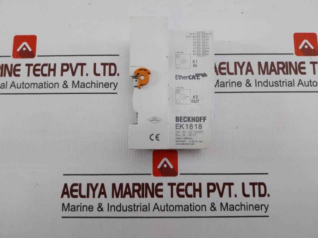 Beckhoff Ek1818 Ether Cat Coupler With Integrated Digital Inputs/output 24v Dc