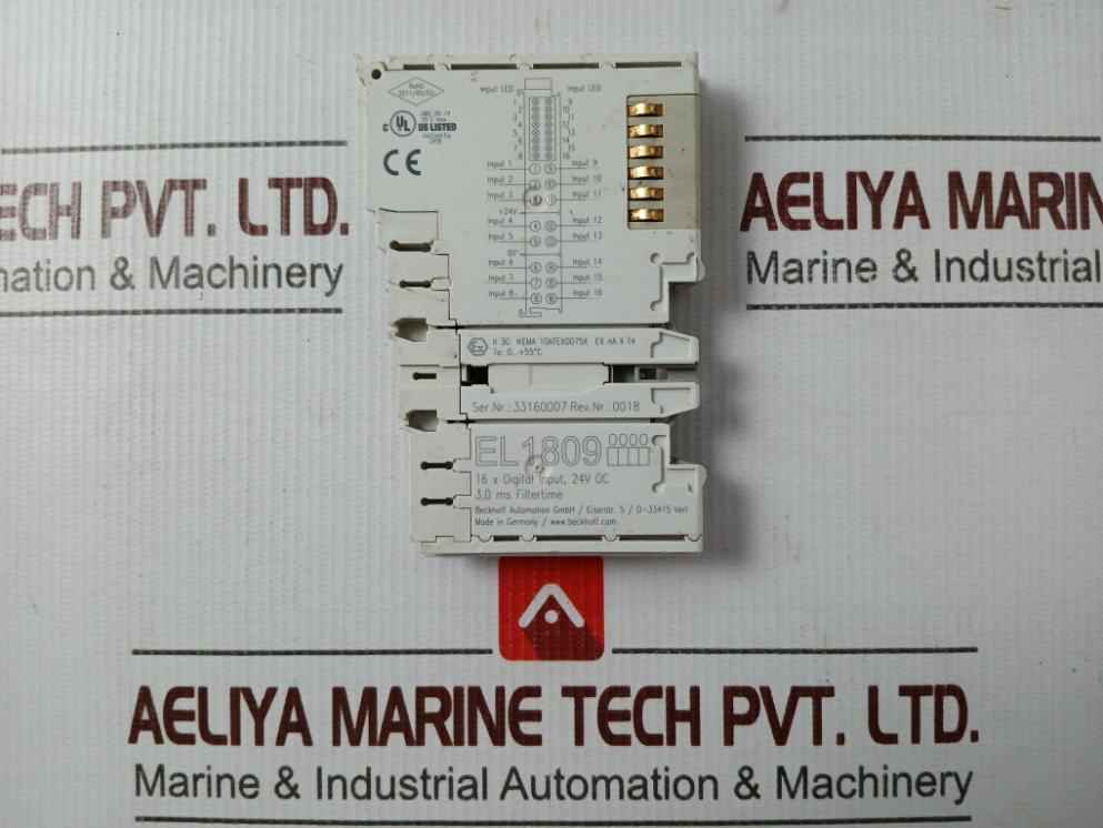 Beckhoff El1809 Digital Input Module 24V Dc Rev 0018