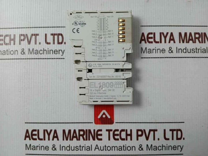 Beckhoff El1809 Digital Input Module 24V Dc Rev 0018