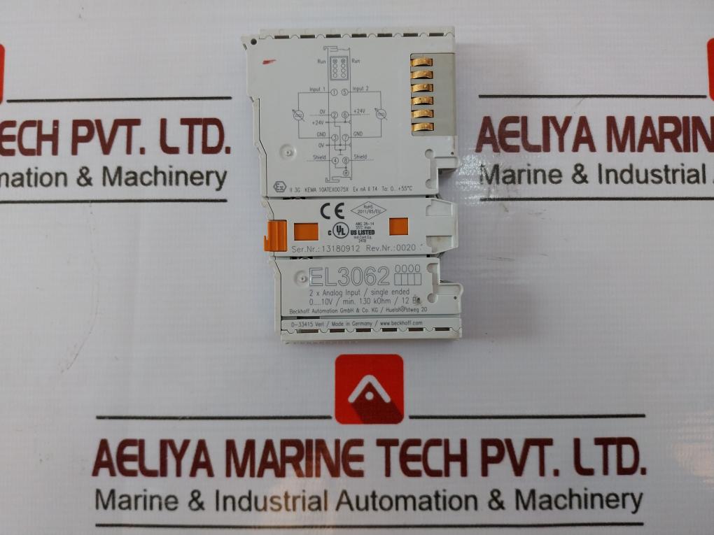 Beckhoff El3062 Analog Input Module Awg 28-14 Rev 0020 43 162010617 46