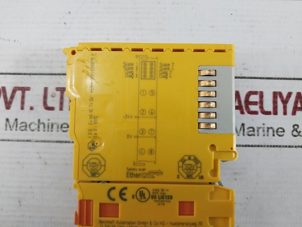 Beckhoff El6900 Twinsafe Logic Terminal Communication Interface Module Awg 28-14