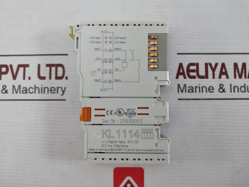 Beckhoff Kl1114 4-channel Digital Input Terminal 24Vdc 55 C
