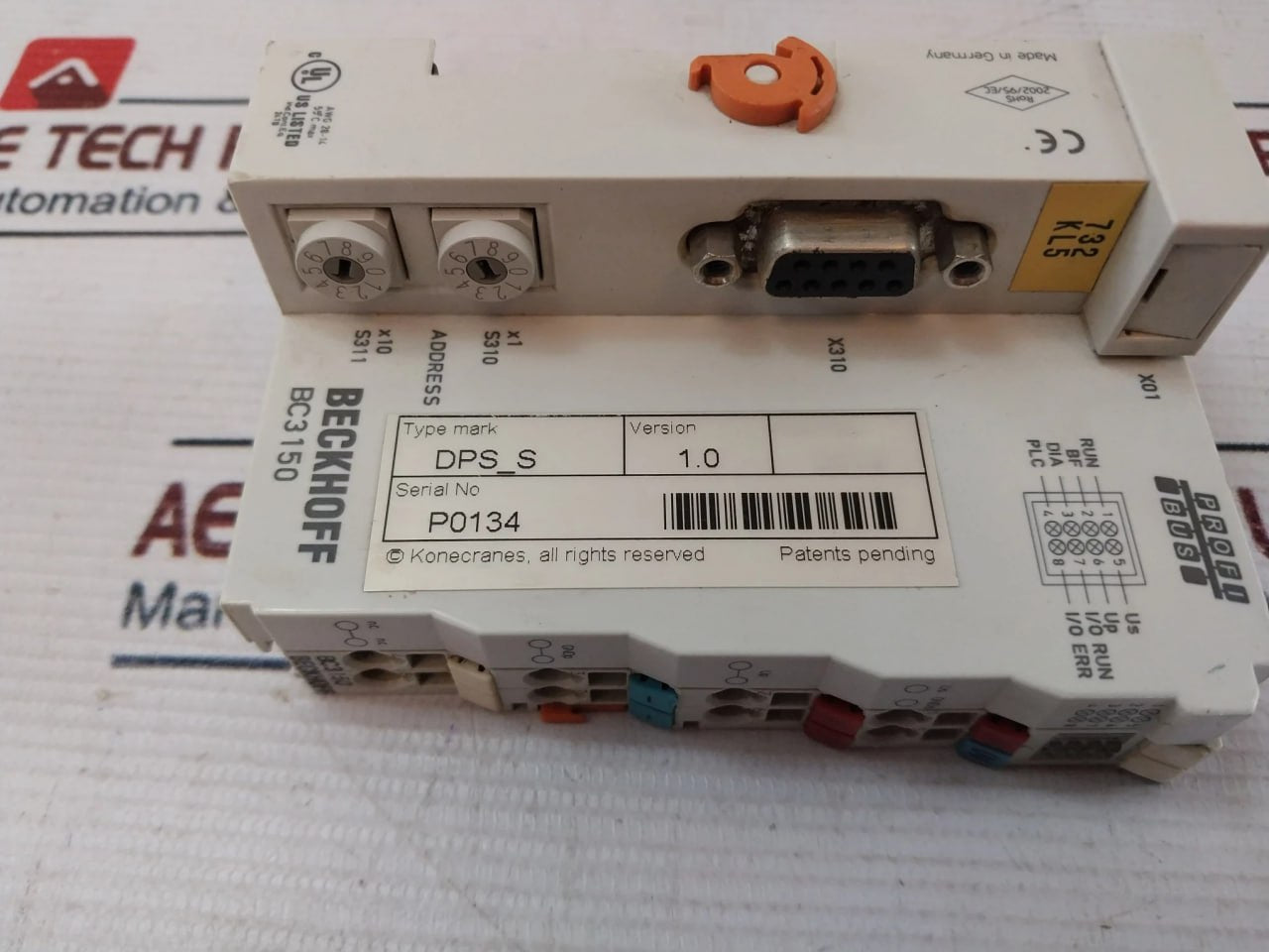 Beckhoff Bc3150 Bus Terminal Controller For Profibus Dp