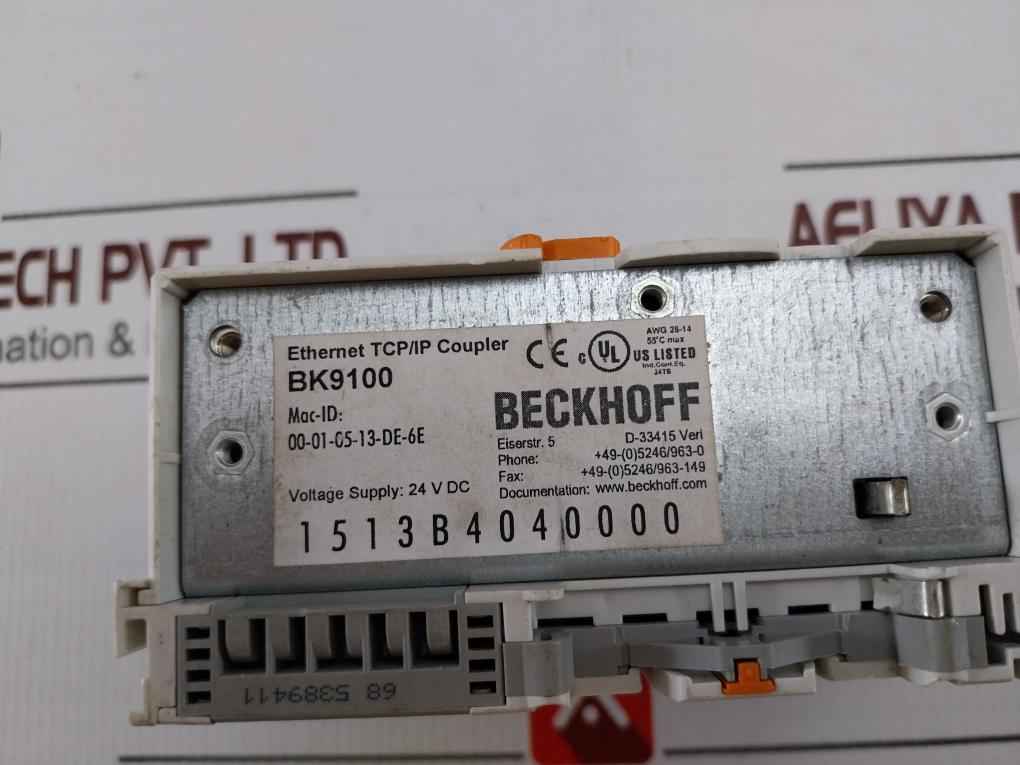 Beckoff Bk9100 Ethernet Tcp/ip Bus Coupler 24v Dc