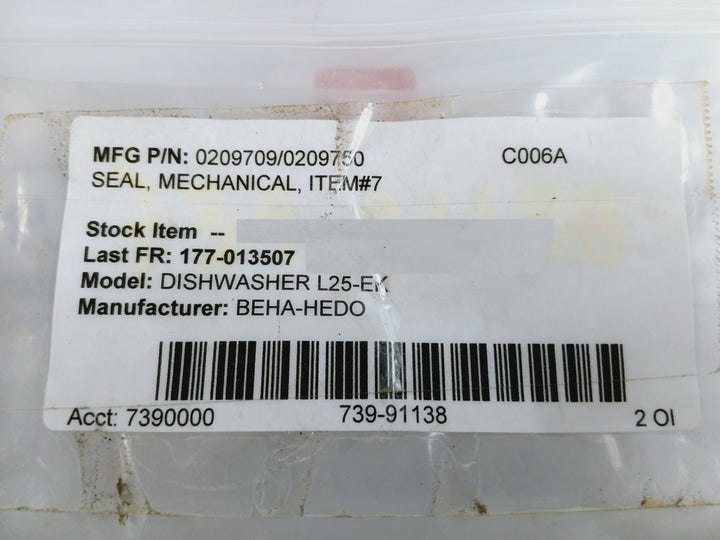 Beha-hedo Mechanical Seal For Dishwasher L25-ek