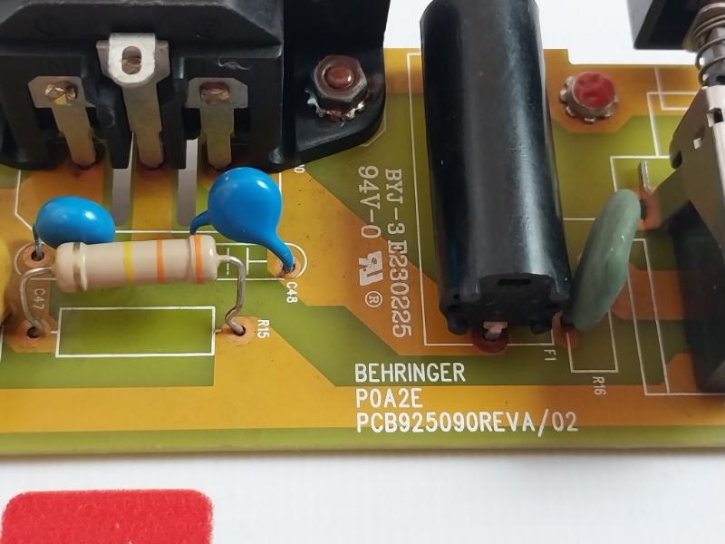 Behringer P0A2E Power Filter Board Pcb 925090 Rev A/02 E230225