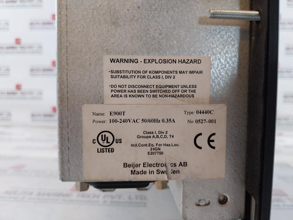 Beijer E900T Control Panel 04440C