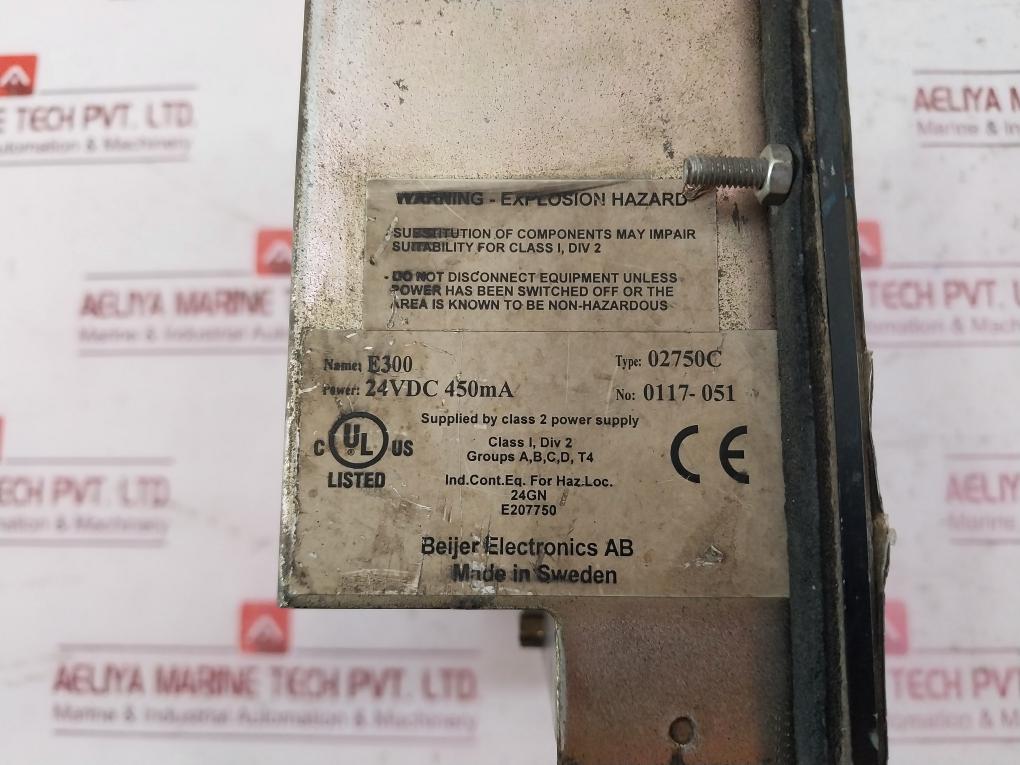 Beijer Electronics E300 Operator Interface Control Panel E207750