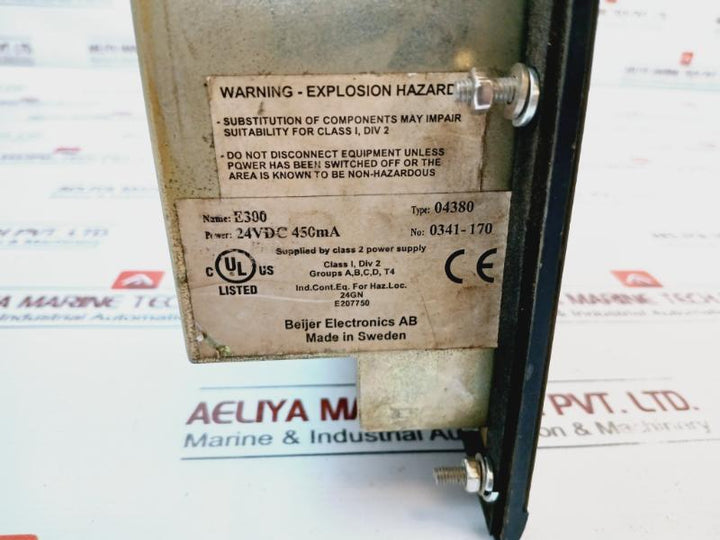 BEIJER ELECTRONICS E300 Operator Interface Panel 04380 24VDC 0341-170