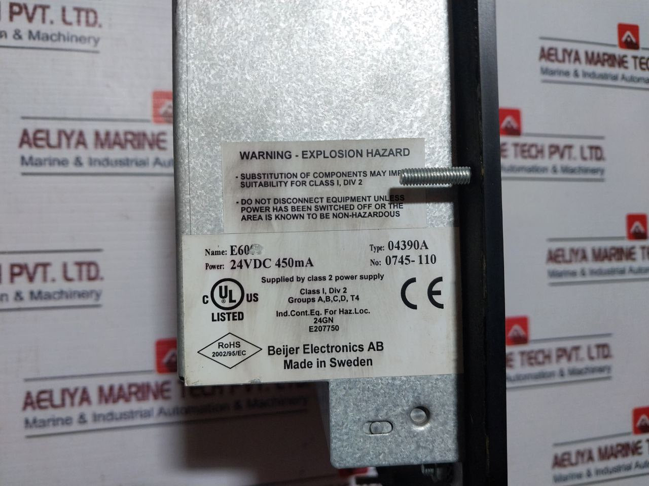 Beijer Electronics E600 Operator Interface 04390A 24Vdc 450Ma