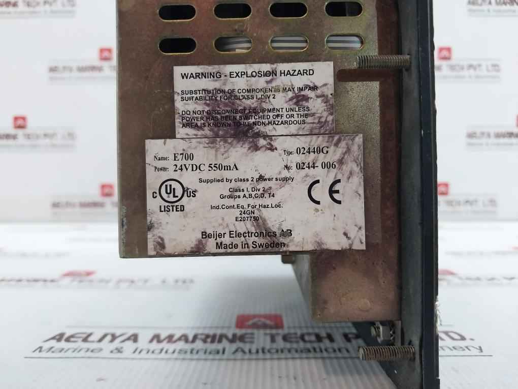 Beijer Electronics E700 Operator Interface Display Panel (Not Working)