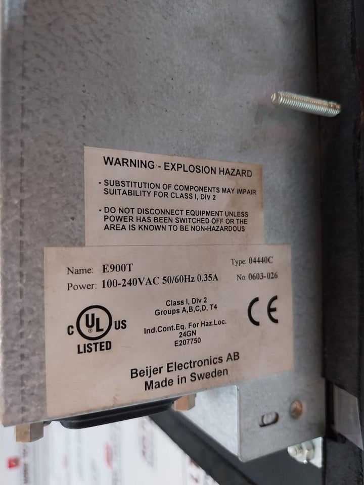 Beijer Electronics E900T Profibus Display Panel 0603-026