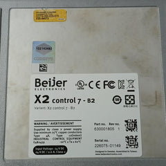 Beijer Electronics X2 Control 7-b2 Hmi Touch Screen Panel 630001805 Rev No: 1