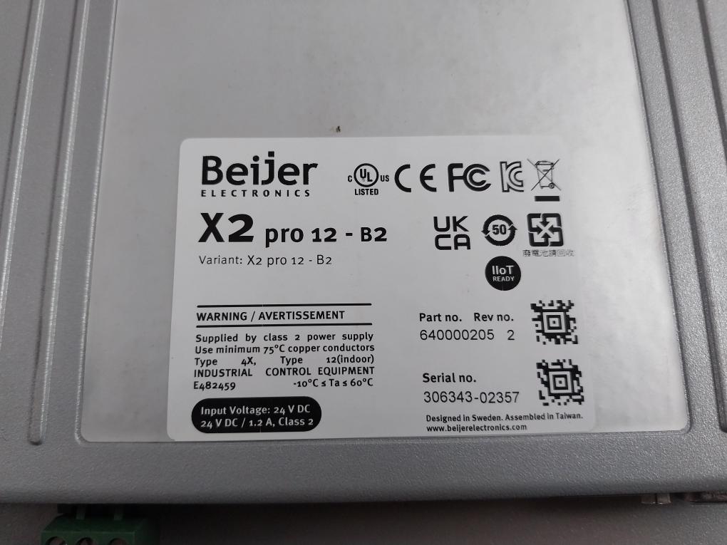 Beijer Electronics X2 Pro 12-b2 Hmi Panel Display 640000205