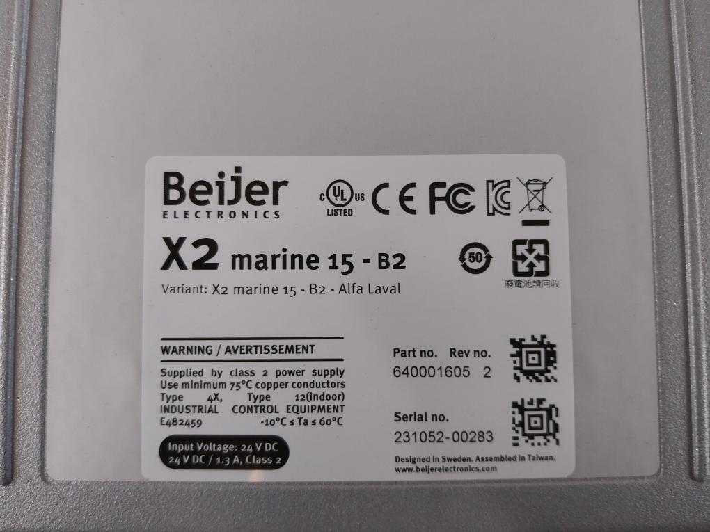 Beijer X2 Marine 15-b2 Remote Control Panel 640001605 Rev 2