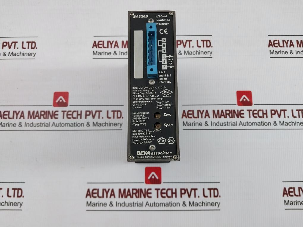 Beka Associates 0000 To 5500 Psi Linear Combined Indicator Ba326B