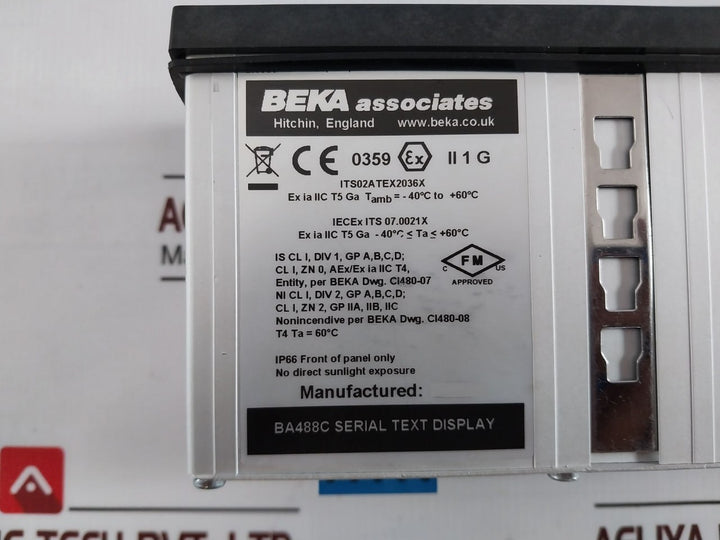 Beka Associates Ba488C Serial Text Display Its02Atex2036X Ci480-07