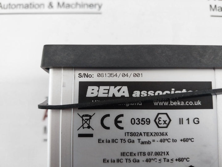 Beka Associates Ba488C Serial Text Display Its02Atex2036X Ci480-07