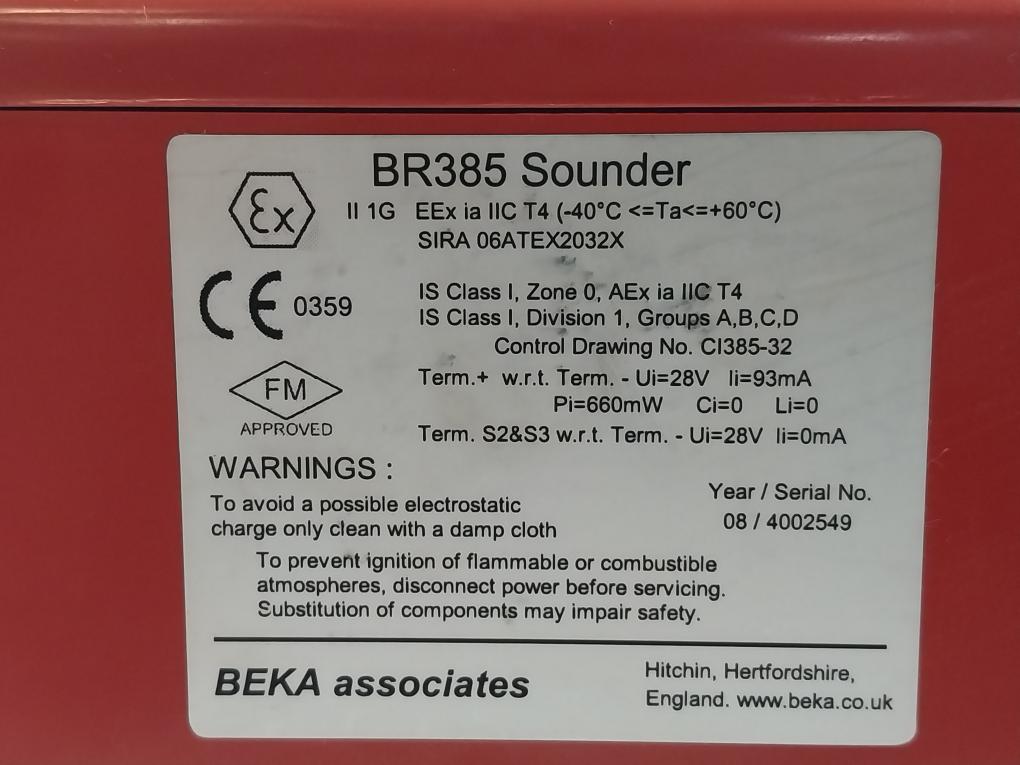 Beka Br385 Audible Sounder