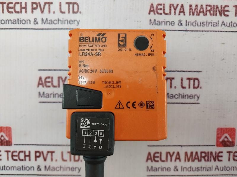 Belimo Lr24A-sr Damper Actuator 5Nm Ac/Dc 24V 50/60Hz Nema 2 Ip54