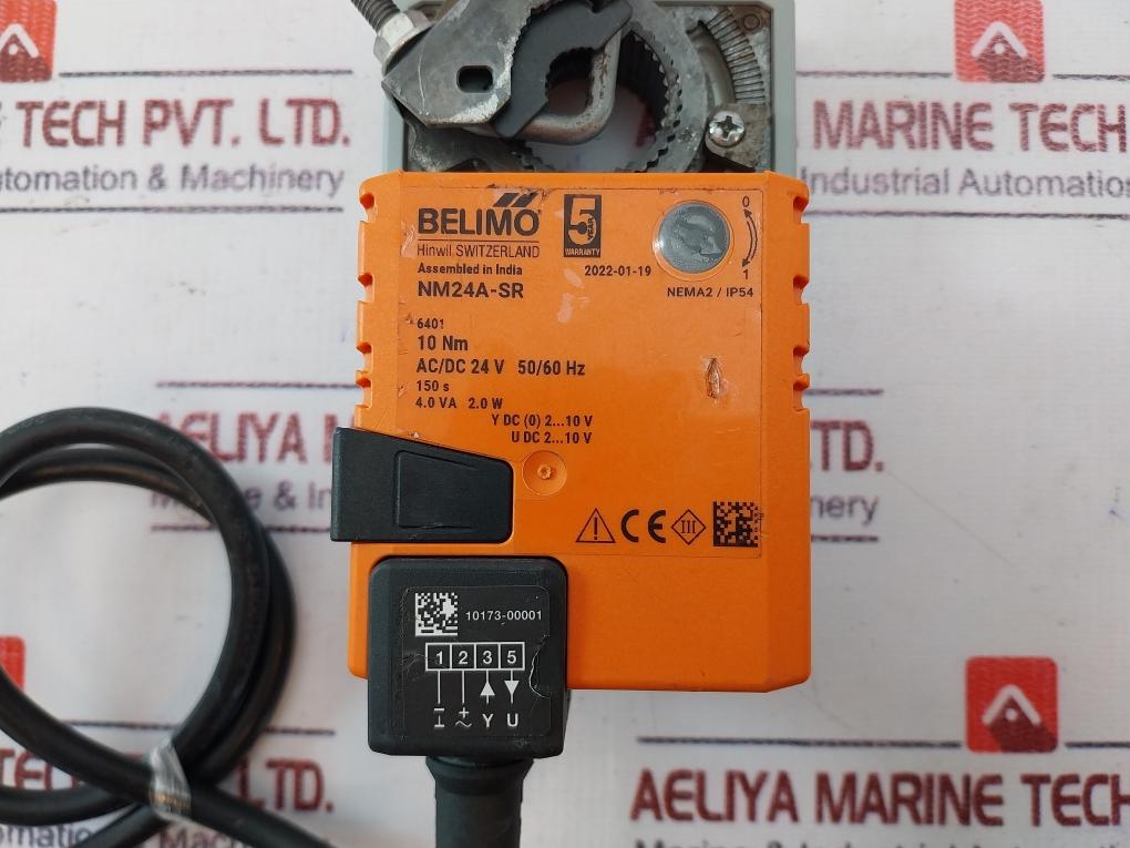 Belimo Nm24a-sr Modulating Damper Actuator 10173-00001 Ac/dc 24v 50/60hz