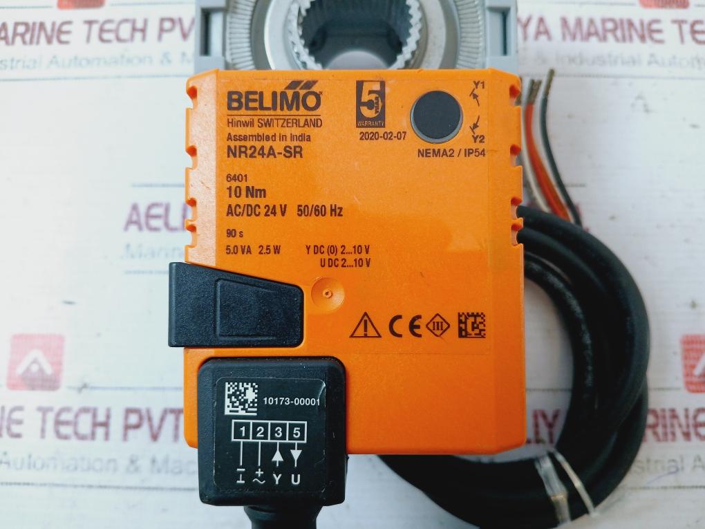 Belimo Nr24A-sr Modulating Rotary Actuator For Ball Valve, Ac/Dc 24V 50/60Hz
