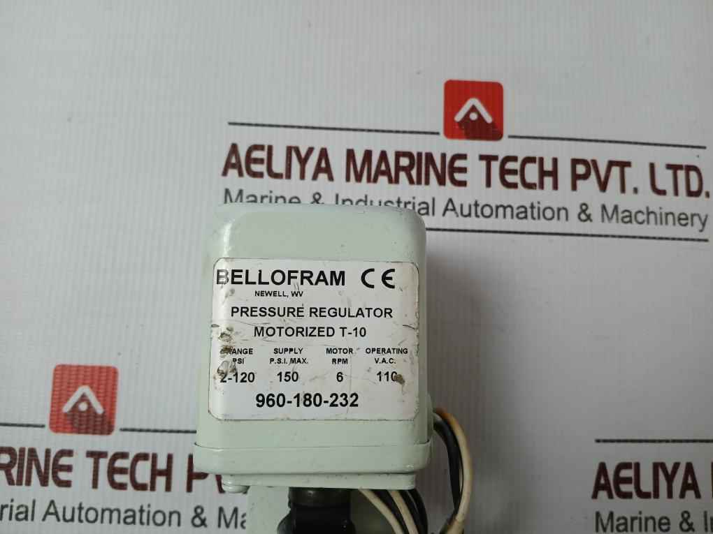 Bellofram 960-180-232 Pressure Regulator Psi.2-120 Rpm.6 110 V.A.C.