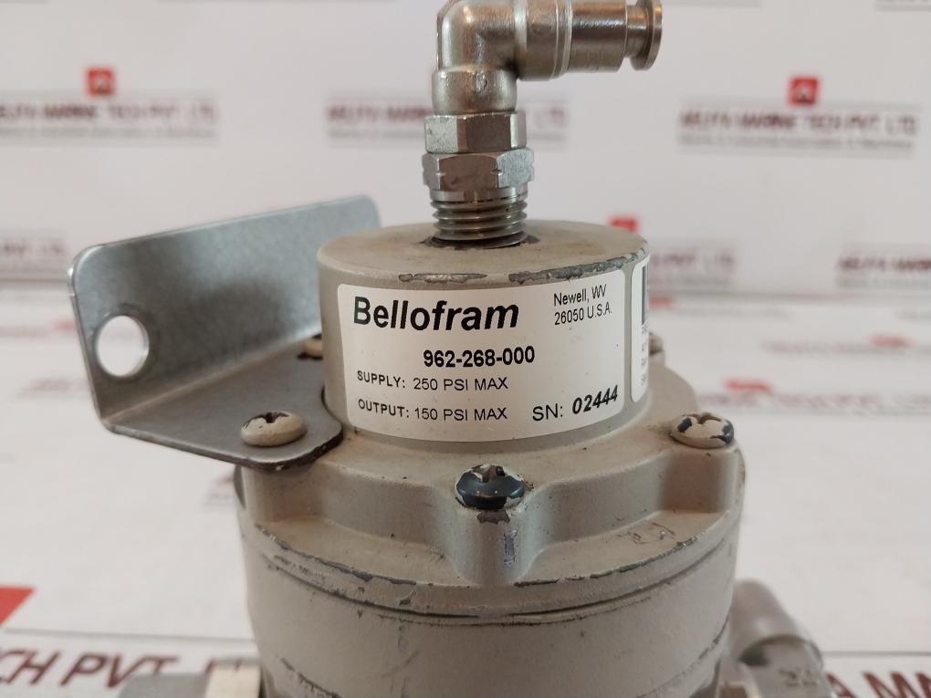 Bellofram 962-268-000 Air Pressure Regulator 3Hnp 02785-1 Rev 01 250 Psi