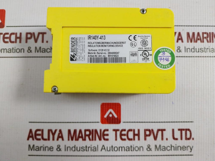 Bender Ac250V 5A Insulation Monitoring Device Ir140Y-413