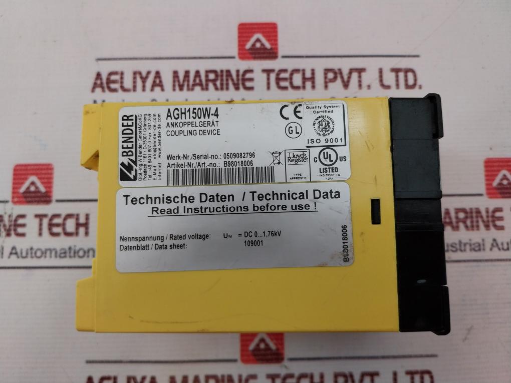 Bender Agh150W-4 Coupling Device B98018006