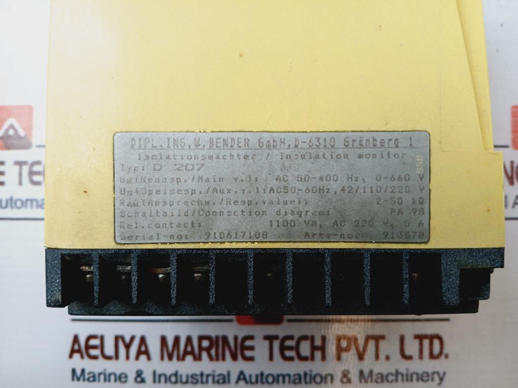 Bender D 207 Insulation Monitor