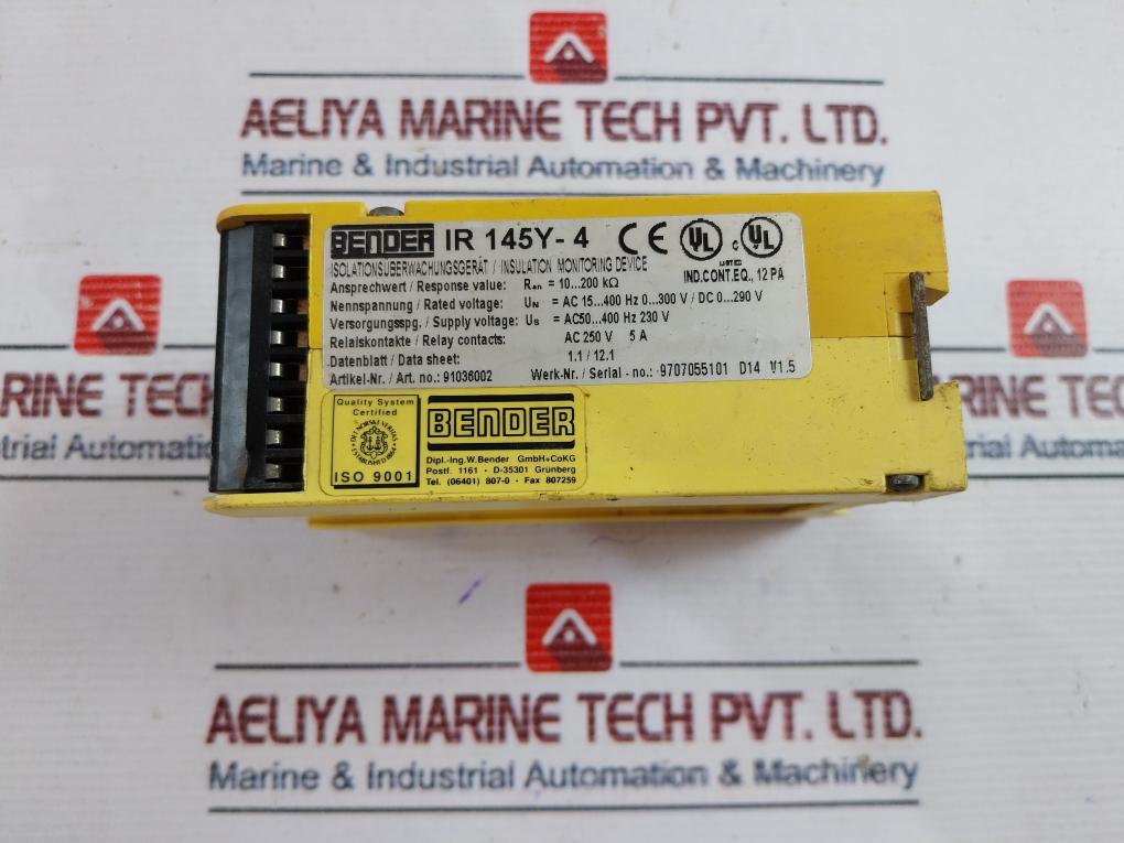 Bender Ir 145Y-4 Insulation Monitoring Device 10…200 KΩ