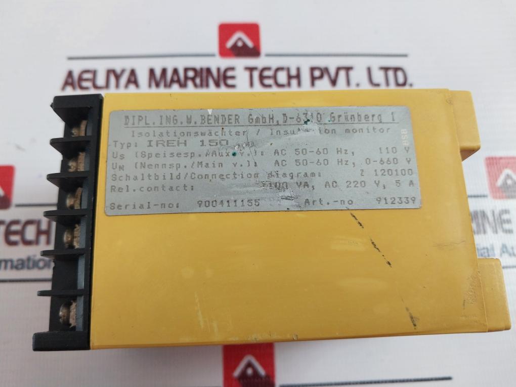 Bender Ireh 150 Insulation Monitor 0-660vac 50-60hz