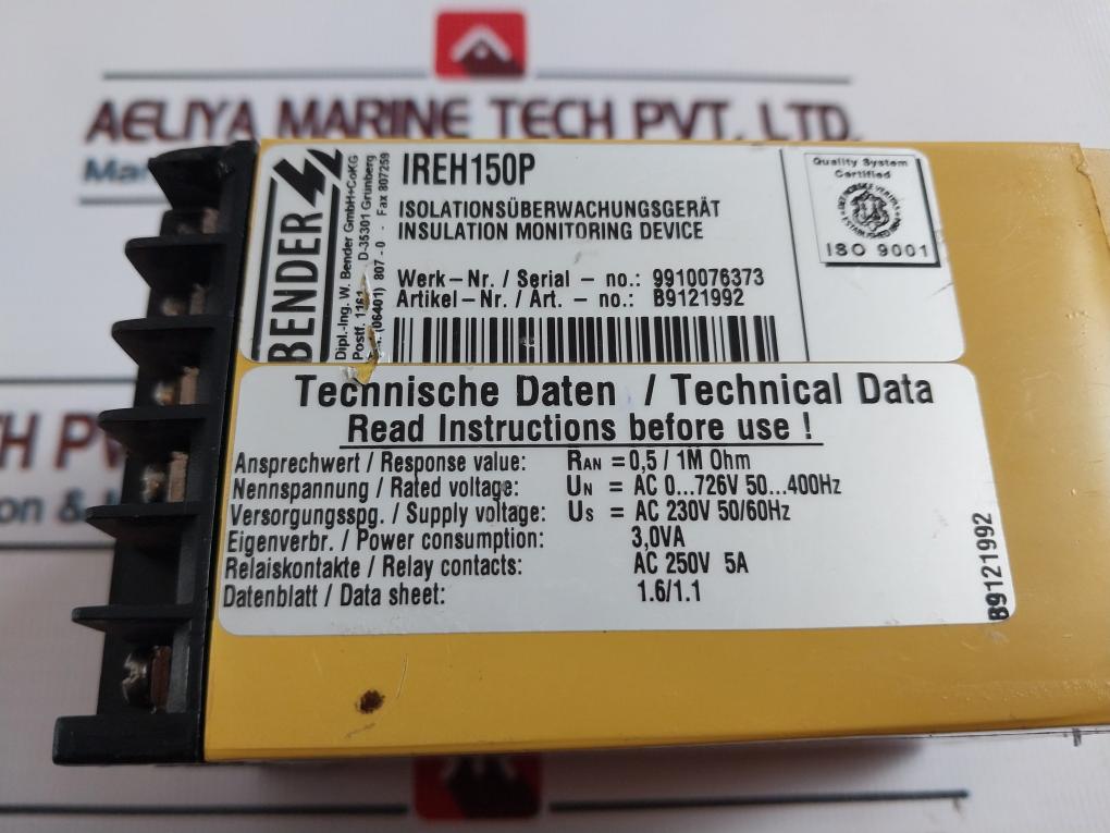 Bender IREH 150P A-Isometer B9121992