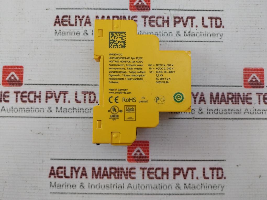 Bender Vme420-d-2 Voltage Monitoring Relay B93010002