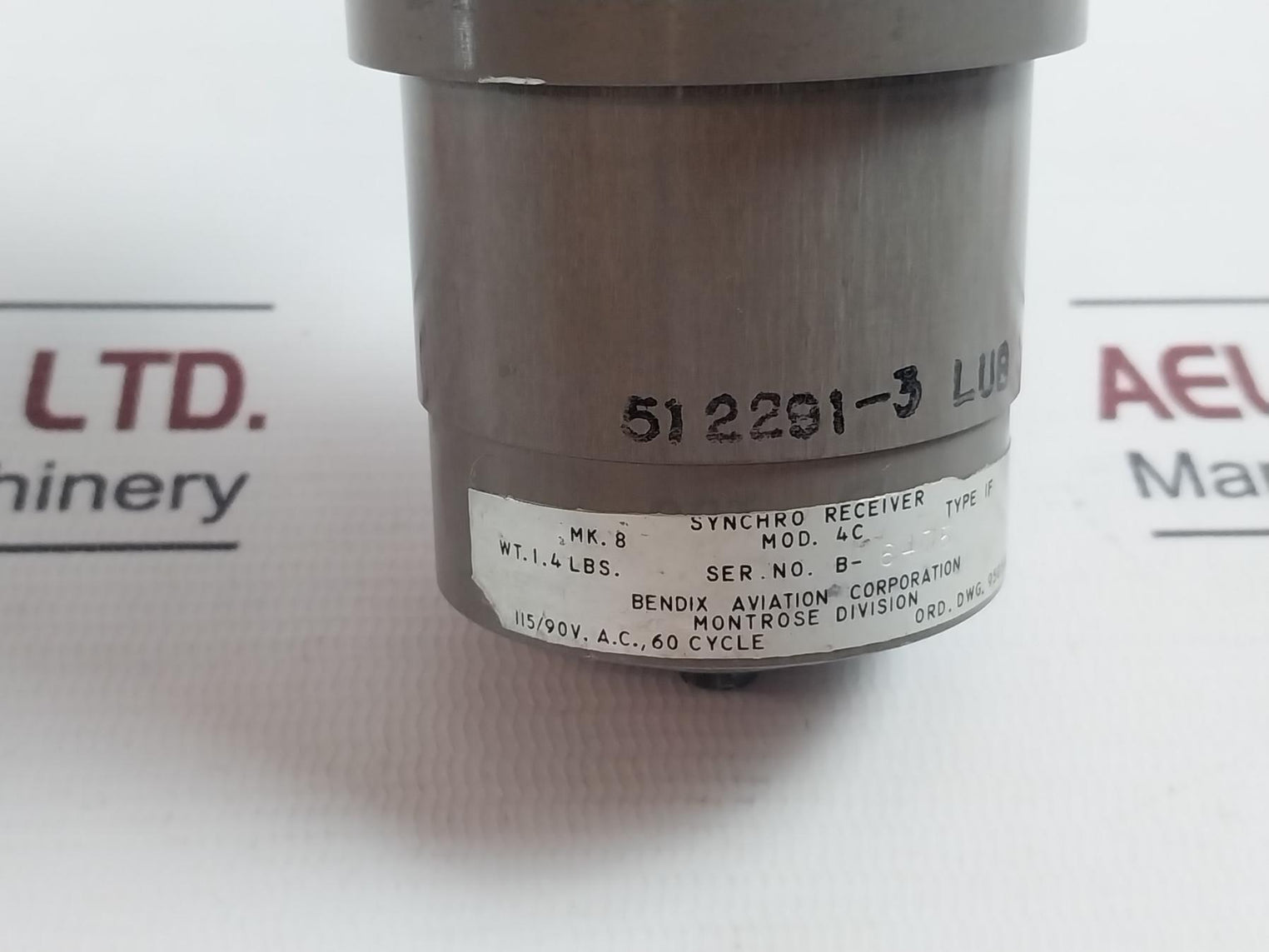 Bendix 4C Montrose Division Synchro Receiver 115/90V Ac 60 Cycle