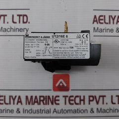 Benedikt & Jager U12/16E 6 Thermal Overload Relay 4-6A 440V 14Awg