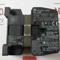 Benedikt & Jager K2-12A10 2 Pole Contactor Relay 14 Awg –10 Awg 690V-25A