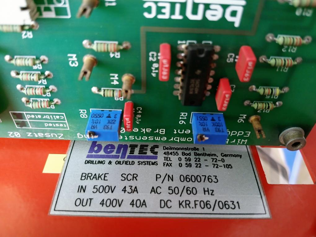 Bentec Brake Scr SCHL 091189 Eddy Current Brake 02