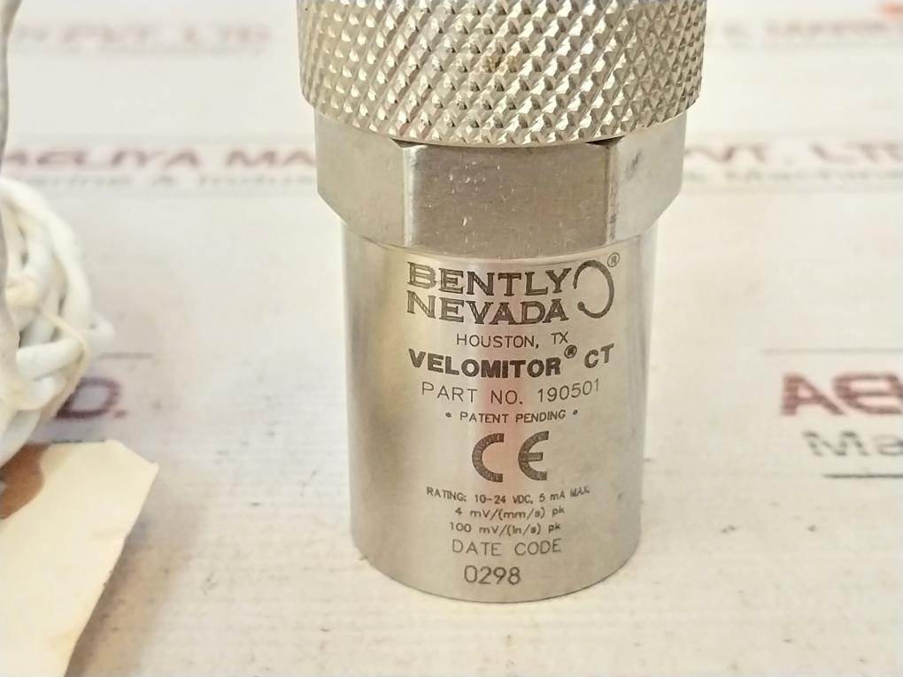 Bently Nevada 190501 Ct Velomitor Velocity Transducer 10-24 Vdc 5 Ma Max
