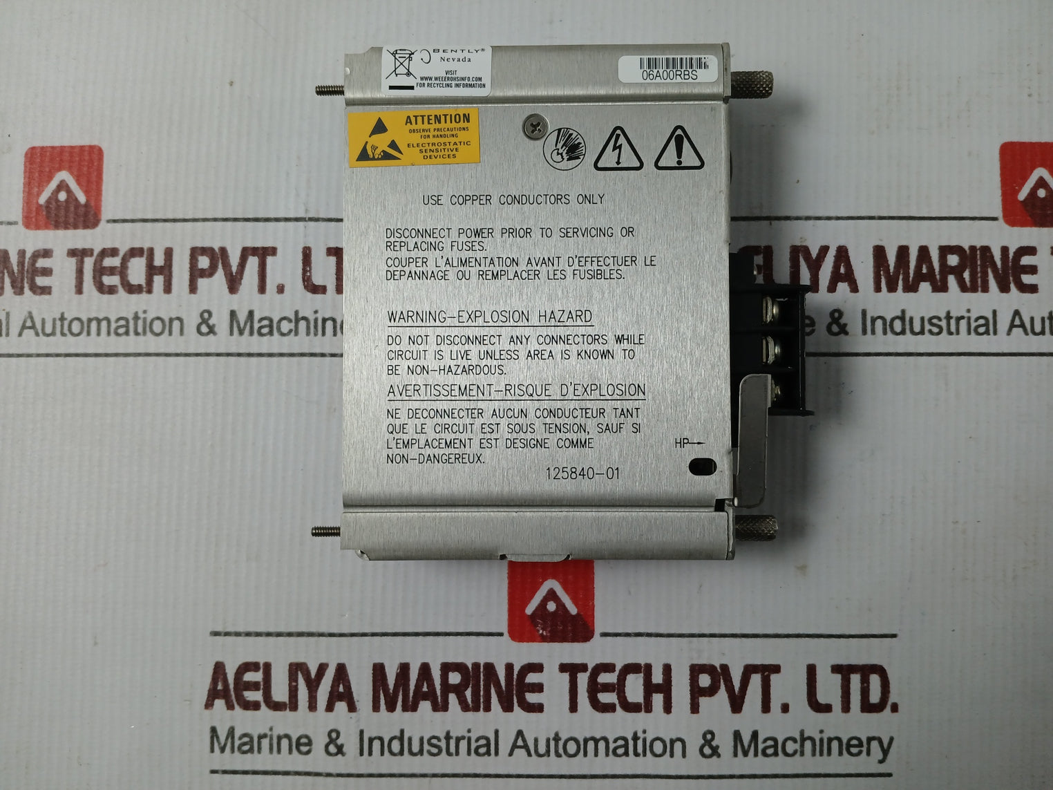 Bently Nevada 3500/05-01-01-00-00-01 Monitoring System Rack Unit 175-264 Vac