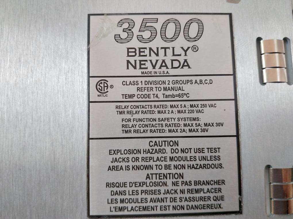 Bently Nevada Transient Data Interface 3500/22M