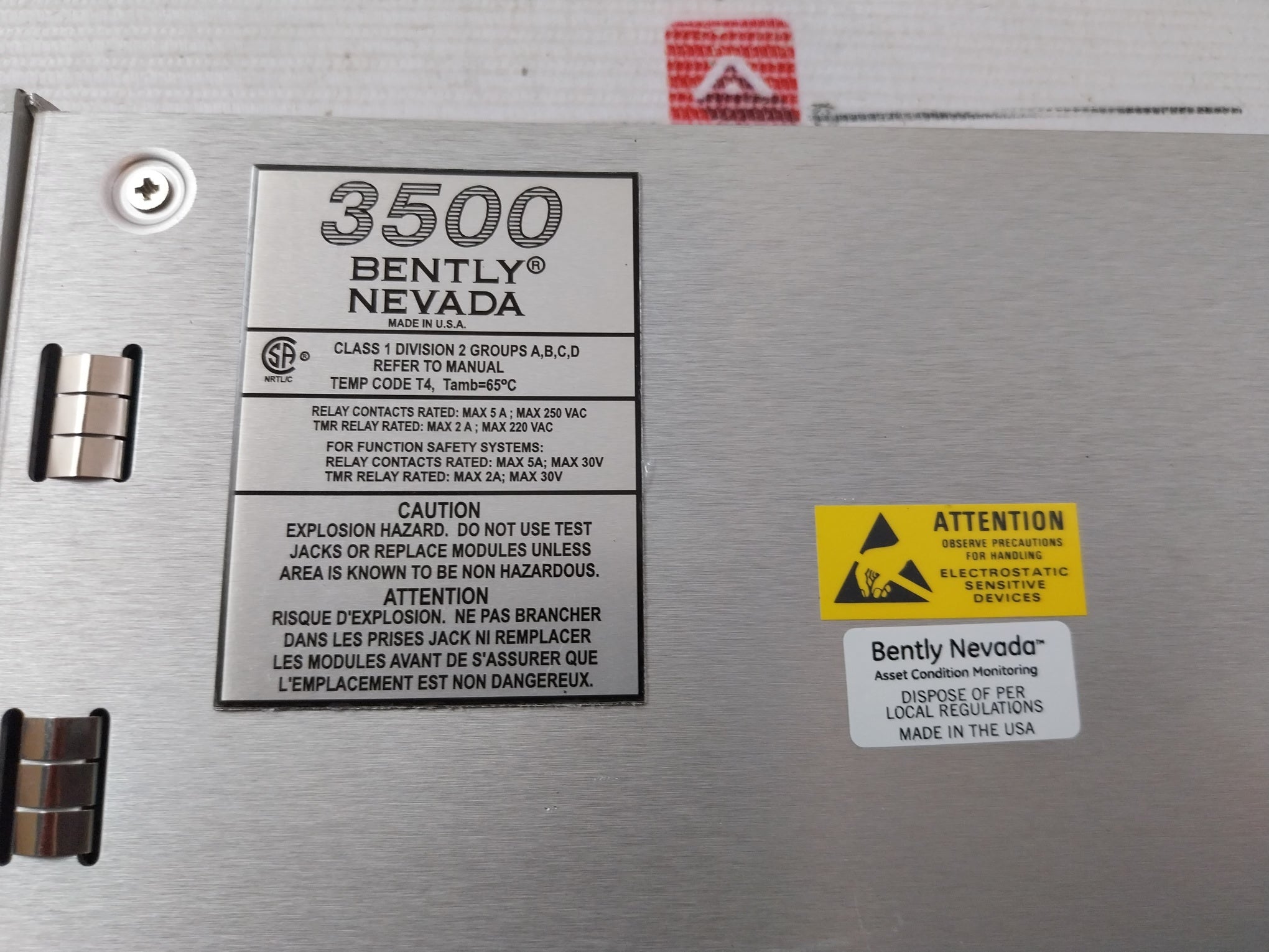 Bently Nevada 3500/25 Keyphasor Module 94V-0